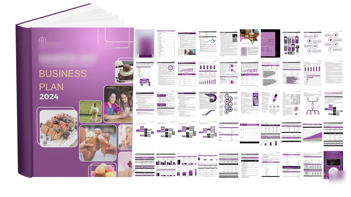 Food & Beverage business plan pages snapshot